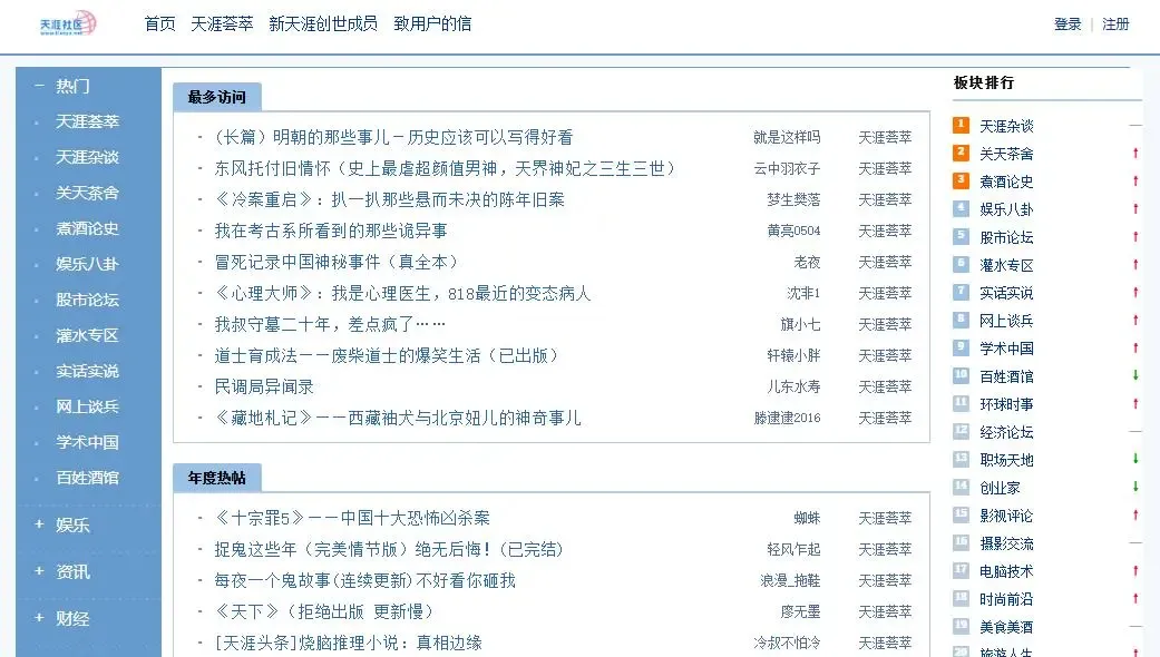 天涯社区回归？但那个时代回不来了